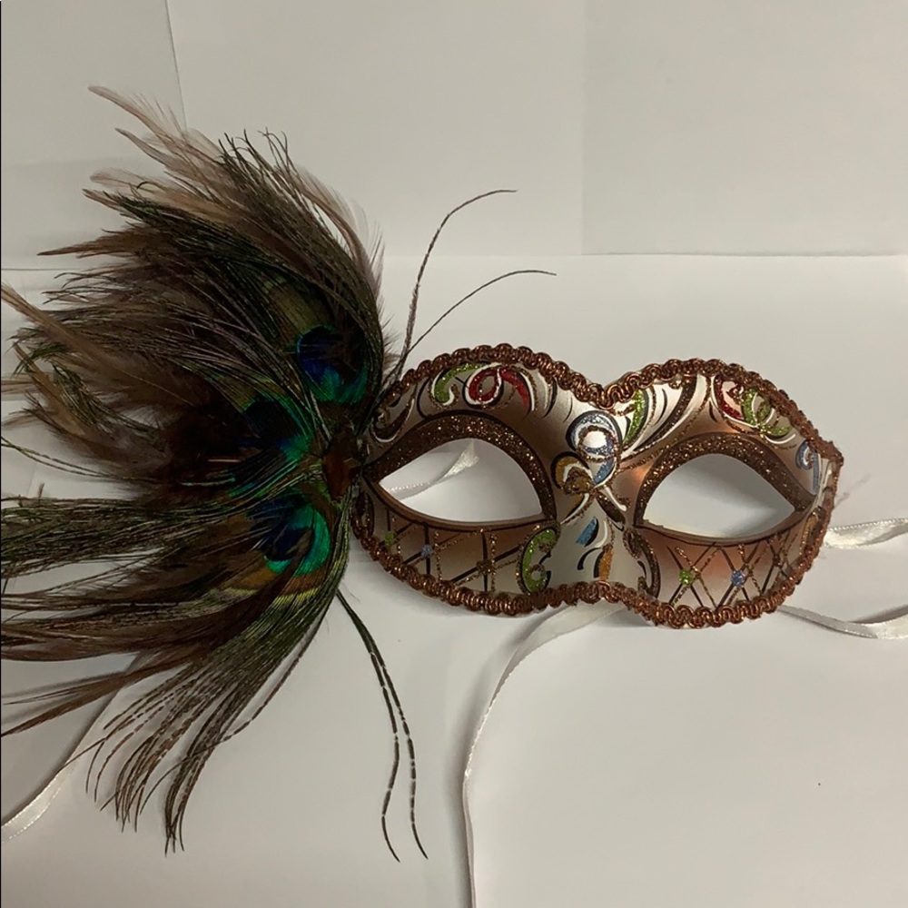 Beautiful Peacock Masquerade Mask